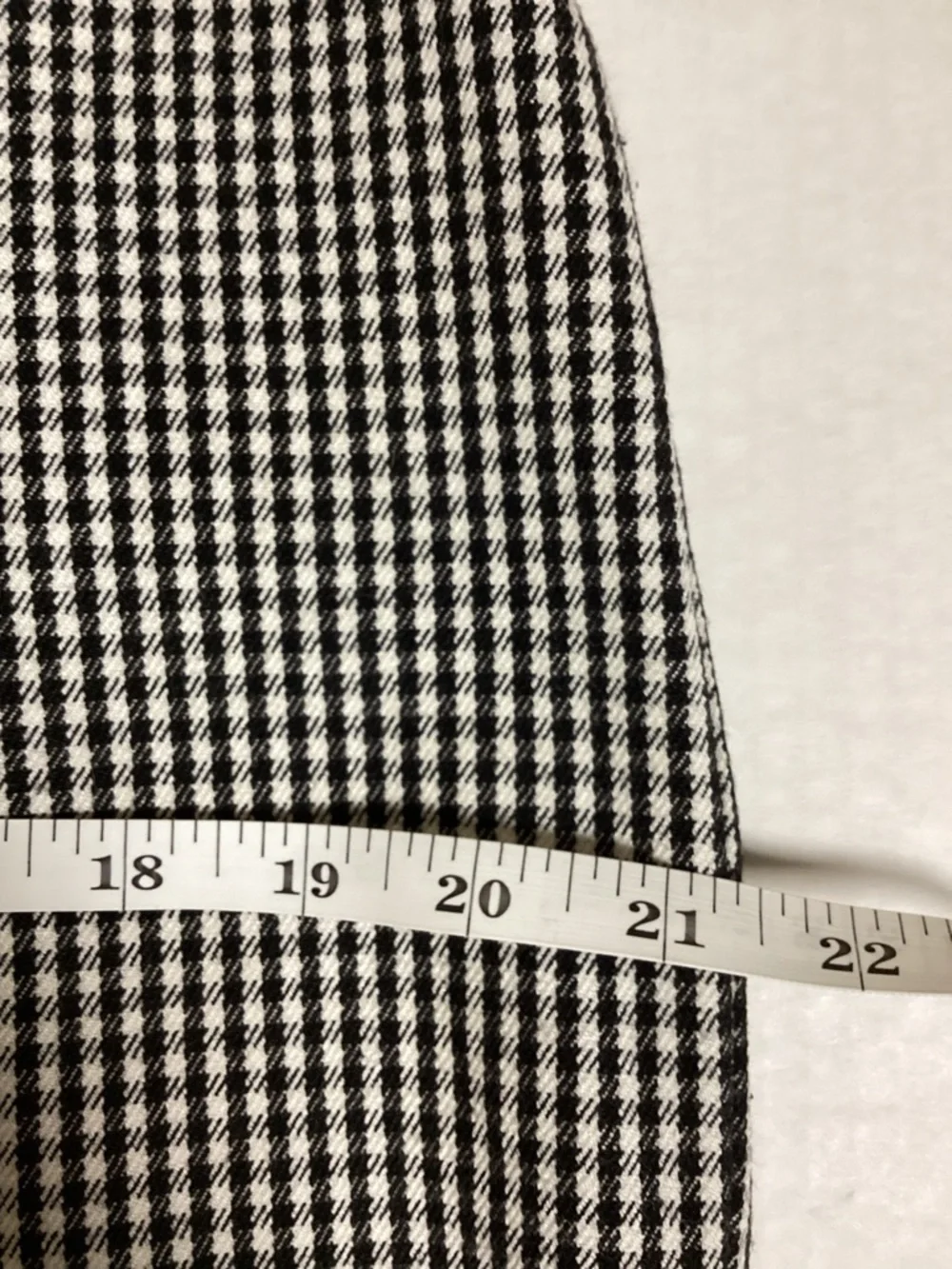 Zara Black and White Gingham Midi Skirt with Asymmetric Button Placket Euro XL - Picture 5 of 10
